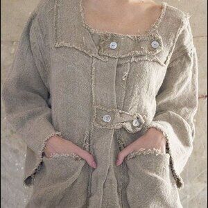 MAGNOLIA PEARL JACKET HOMESPUN LINEN IN NATURAL